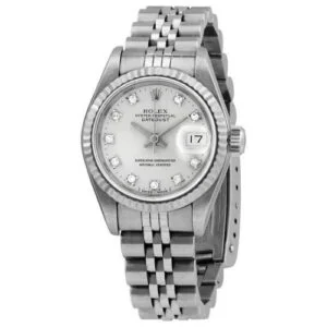 Datejust Automatic Diamond Silver Dial Ladies Watch 69174SDJ-Time Of Replica