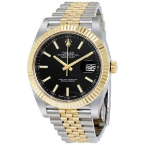 Datejust 41 Black Dial Steel and Yellow Gold Jubilee - Time Of Replica