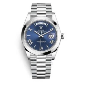 Day Date 40 Blue Dial Automatic Platinum-Time Of Replica