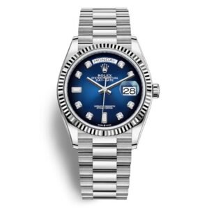 Day-Date 36 Blue Dial Women's-Time Of Replica