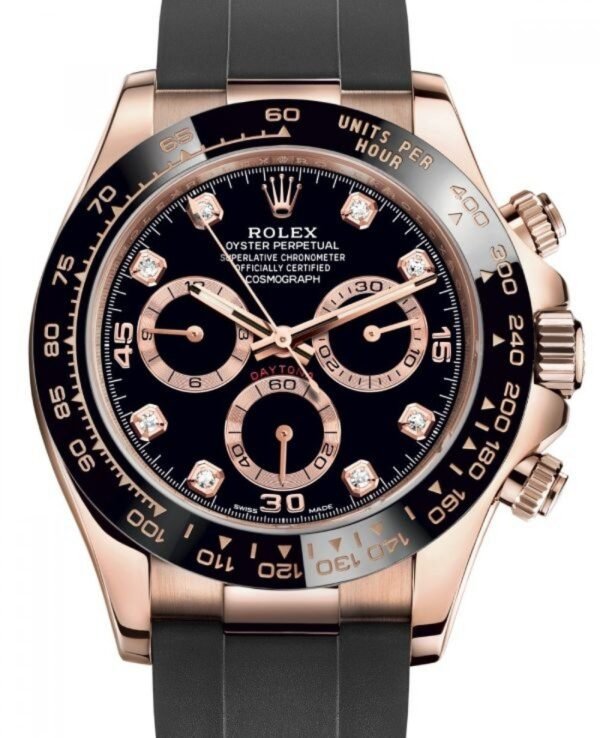 rolex daytona rose gold black diamond dial ceramic bezel oysterflex rubber bracelet 116515ln 5a9a9a7b 185f 42f6 8440 723d81db32a9 Welcome to our site. We sell Super Clone Rolex 1:1 replica watches right to your doorstep. We have excellent collection of Swiss Made Movement, solid 904L stainless steel, and a scratch-proof sapphire crystal. We assure you'll love our watches.
