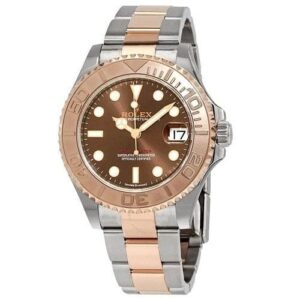 Yacht-Master Chocolate Dial Steel and 18K Everose-Watches-Time Of Replica