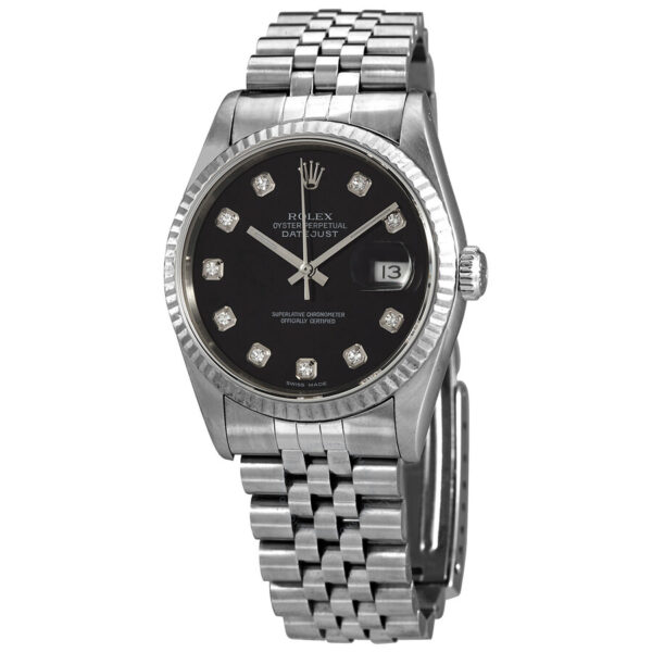 preowned rolex datejust automatic diamond black dial mens watch Welcome to our site. We sell Super Clone Rolex 1:1 replica watches right to your doorstep. We have excellent collection of Swiss Made Movement, solid 904L stainless steel, and a scratch-proof sapphire crystal. We assure you'll love our watches.