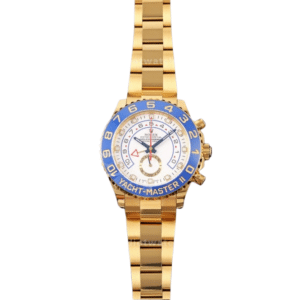 YachtMaster II 116688 YG KF 1:1 Best Edition Blue Ceramic Bezel White Dial on YG Bracelet A7750 V2