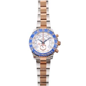 YachtMaster II 116681 SS/RG KF 1:1 Best Edition Blue Ceramic Bezel White Dial on SS/RG Bracelet A7750 V2