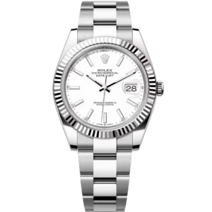 Rolex Datejust 41 Oyster Perpetual Oystersteel and white gold white dial Oyster band Reference 126334