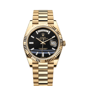 Rolex Day-Date 40 Yellow Gold Black diamond-set Dial Reference 228238