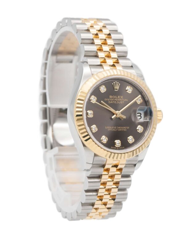 Rolex Datejust 31mm Yellow Gold Steel Grey Diamond Dial Ladies Watch 278271 - Image 2