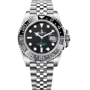 Rolex 2024 GMT-Master II "Bruce Wayne" Oystersteel black dial Jubilee band Reference 126710GRNR