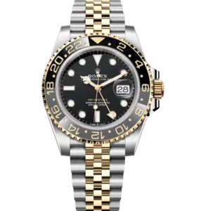 Rolex GMT-Master II 40 Oyster Perpetual Oystersteel and yellow gold black dial Jubilee band Reference 126713GRNR