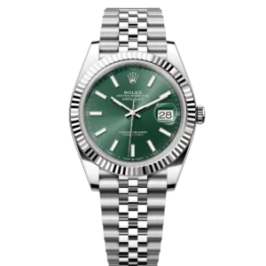 Rolex Datejust 36 Oyster Perpetual Oystersteel and white gold mint green dial Jubilee band Reference 126234