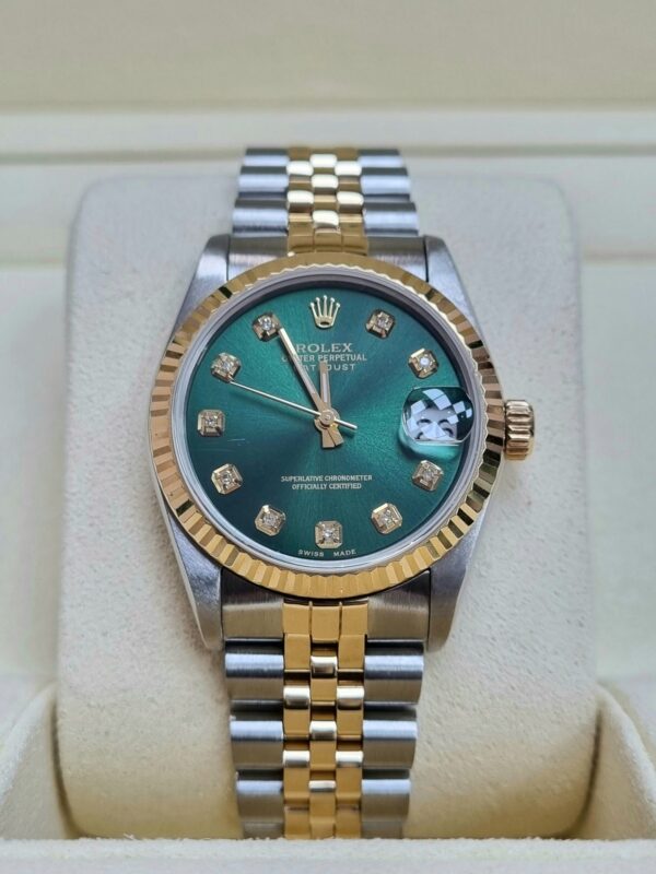 Rolex Datejust 31 Two Tone Olive Green Diamond Dial Ref 278273 Jubilee Bracelet - Image 2