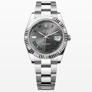 Rolex Datejust 36 Oystersteel/White Gold Slate Dial Wimbledon Oyster - Clean Factory - VSF