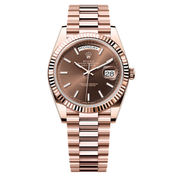 Rolex Day-Date 40 | REF. 228235 | CHOCOLATE BATON DIAL 2023 | Box & Papers