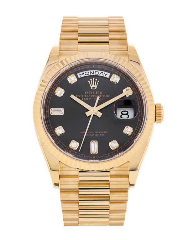 Rolex Day-Date 36 | Yellow Gold Black Diamonds Dial Reference: M128238-0022