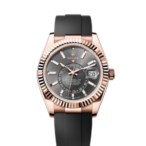 Rolex Sky-Dweller Oyster, 42 mm, Black Dial Everose gold Oysterflex bracelet Ref: 336235