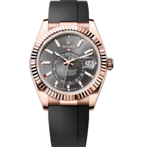 Rolex Sky-Dweller 42 Oyster Perpetual 18 ct Everose gold slate dial Oysterflex band Reference 336235