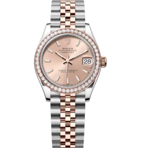 Rolex Datejust 31 Oyster Perpetual Oystersteel and Everose gold rosé-colour dial Jubilee band Reference 278381RBR