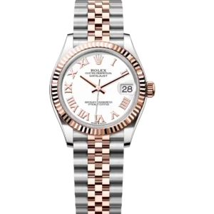 Rolex Datejust 31 Oyster Perpetual Oystersteel and Everose gold white dial Jubilee band Reference 278271