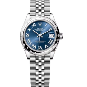 Rolex Datejust 31 Oyster Perpetual Oystersteel and white gold bright blue dial Jubilee band Reference 278344RBR