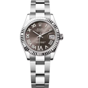 Rolex Datejust 31 Oyster Perpetual Oystersteel and white gold dark grey, diamond-set dial Oyster band Reference 278274