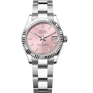 Rolex Datejust 31 Oyster Perpetual Oystersteel and white gold pink dial Oyster band Reference 278274