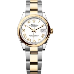 Rolex Lady-Datejust 28 Oyster Perpetual Oystersteel and yellow gold white dial Oyster band Reference 279163