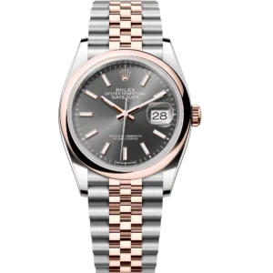 Rolex Datejust 31 Oyster Perpetual Oystersteel and Everose gold slate dial Jubilee band Reference 278241