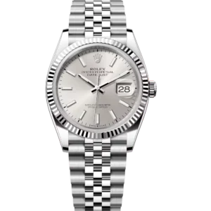 Rolex Datejust 36 Oyster Perpetual Oystersteel and white gold silver dial Jubilee band Reference 126234