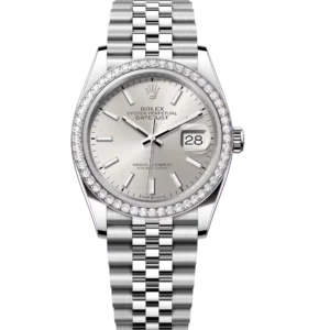Rolex Datejust 31 Oyster Perpetual Oystersteel and white gold silver dial Jubilee band Reference 278384RBR