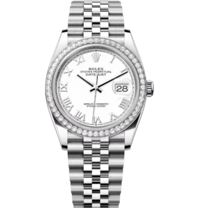 Rolex Datejust 36 Oyster Perpetual Oystersteel and white gold white dial Jubilee band Reference 126284RBR