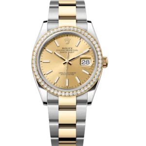 Rolex Datejust 31 Oyster Perpetual Oystersteel and yellow gold champagne-colour dial Oyster band Reference 278383RBR