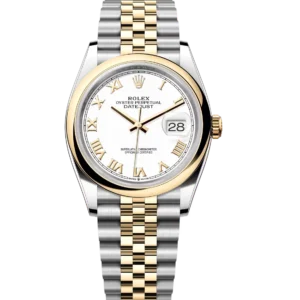 Rolex Datejust 36 Oyster Perpetual Oystersteel and yellow gold white dial Jubilee band Reference 126203