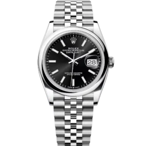 Rolex Datejust 36 Oyster Perpetual Oystersteel bright black dial Jubilee band Reference 126200