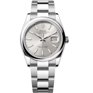 Rolex Datejust 36 Oyster Perpetual Oystersteel silver dial Oyster band Reference 126200