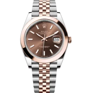 Rolex Datejust 41 Oyster Perpetual Oystersteel and Everose gold chocolate dial Jubilee band Reference 126301