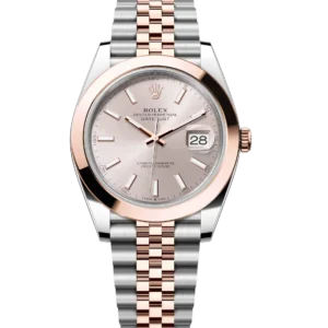 Rolex Datejust 41 Oyster Perpetual Oystersteel and Everose gold Sundust dial Jubilee band Reference 126301