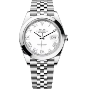 Rolex Datejust 41 Oyster Perpetual Oystersteel and white dial Jubilee band Reference 126300