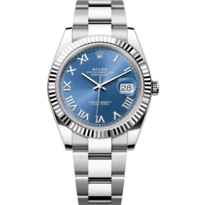 Rolex Datejust 41 Oyster Perpetual Oystersteel and white gold azzurro-blue dial Oyster band Reference 126334
