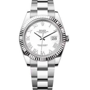Rolex Datejust 41 Oyster Perpetual Oystersteel and white gold white dial Oyster band Reference 126334