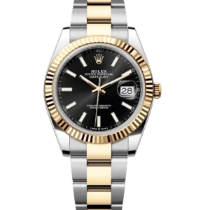 Rolex Datejust 41 Oyster Perpetual Oystersteel and yellow gold bright black dial Oyster band Reference 126333
