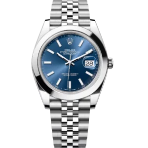 Rolex Datejust 41 Oyster Perpetual Oystersteel bright blue dial Jubilee band Reference 126300