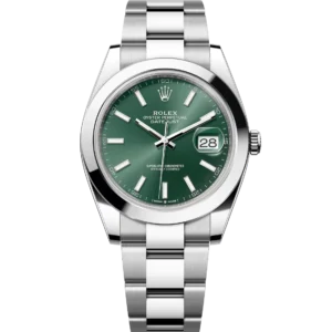 Rolex Datejust 41 Oyster Perpetual Oystersteel mint green dial Oyster band Reference 126300