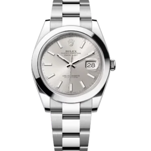 Rolex Datejust 41 Oyster Perpetual Oystersteel silver dial Oyster band Reference 126300