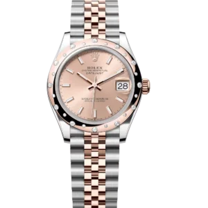 Rolex Datejust 31 Oyster Perpetual Oystersteel and Everose gold rosé-colour dial Jubilee band Reference 278341RBR