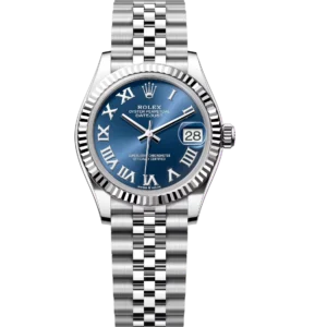 Rolex Datejust 31 Oyster Perpetual Oystersteel and white gold bright blue dial Jubilee band Reference 278274