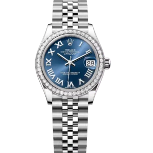 Rolex Datejust 31 Oyster Perpetual Oystersteel and white gold bright blue dial Jubilee band Reference 278384RBR