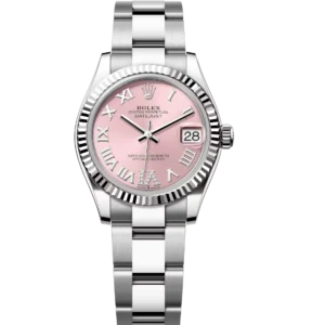 Rolex Datejust 31 Oyster Perpetual Oystersteel and white gold pink, diamond-set dial Oyster band Reference 278274