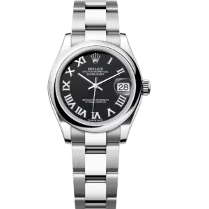 Rolex Datejust 31 Oyster Perpetual Oystersteel bright black dial Oyster band Reference 278240