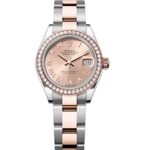 Rolex Lady-Datejust 28 Oyster Perpetual Oystersteel and Everose gold rosé-colour dial Oyster band Reference 279381RBR